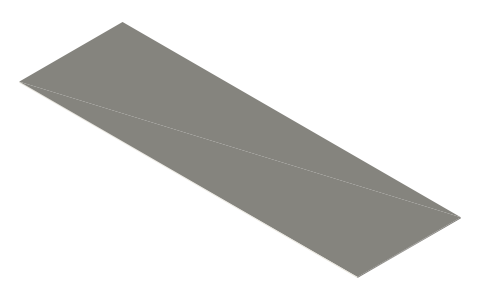Italian front license plate (360 × 110 mm), isometric render of a generated part