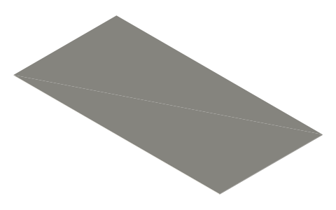 Japanese license plate, large (440 × 220 mm), isometric render of a generated part