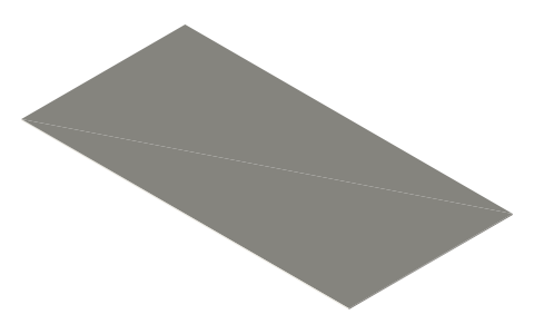 Japanese license plate, medium (330 × 165 mm), isometric render of a generated part