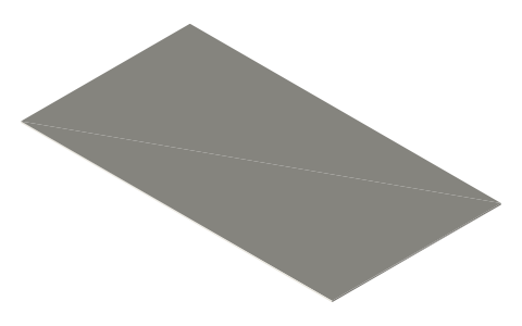 Japanese license plate, small (230 × 125 mm), isometric render of a generated part