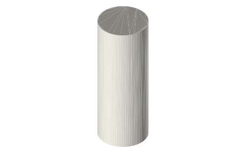 Klean Kanteen Classic 18 oz bottle (Flip Seal Sport Cap), isometric render of a generated part