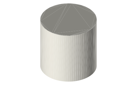 KONG Ball w/ Hole Large (KBX), isometric render of a generated part