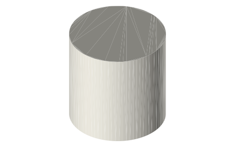 KONG Ball w/ Hole Small (KB2), isometric render of a generated part