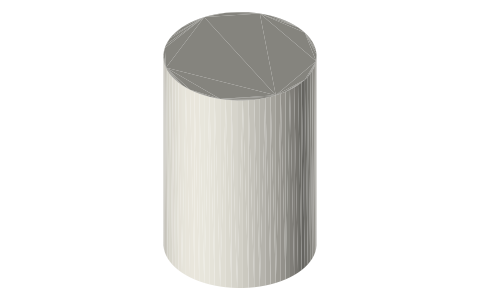 KONG Classic X-Small (T4), isometric render of a generated part