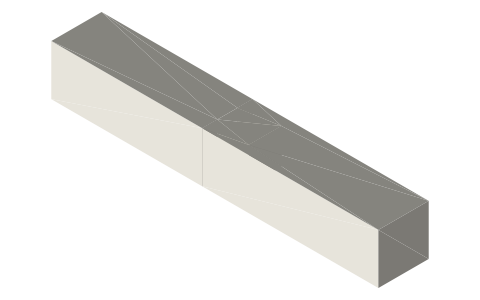 Koshikake ari tsugi (lapped dovetail splice), isometric render of a generated part