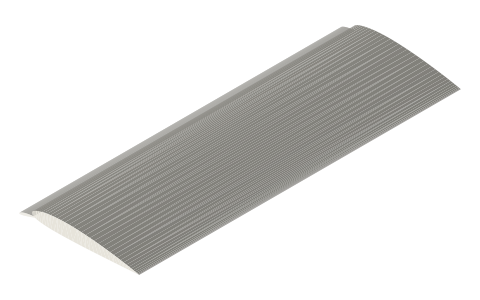 Leading-edge slat and fixed slot, isometric render of a generated part