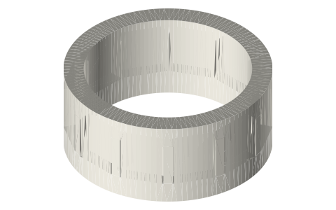 Moving-magnet linear alternator kit (free-piston Stirling power take-off), isometric render of a generated part