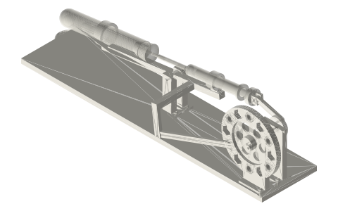 Test-tube marble engine, assembled