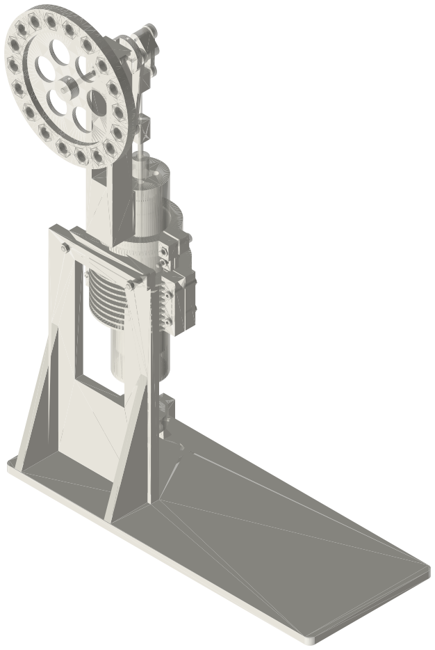Build list: Tri-clamp rolling-diaphragm beta, 2 in, isometric render of a generated part