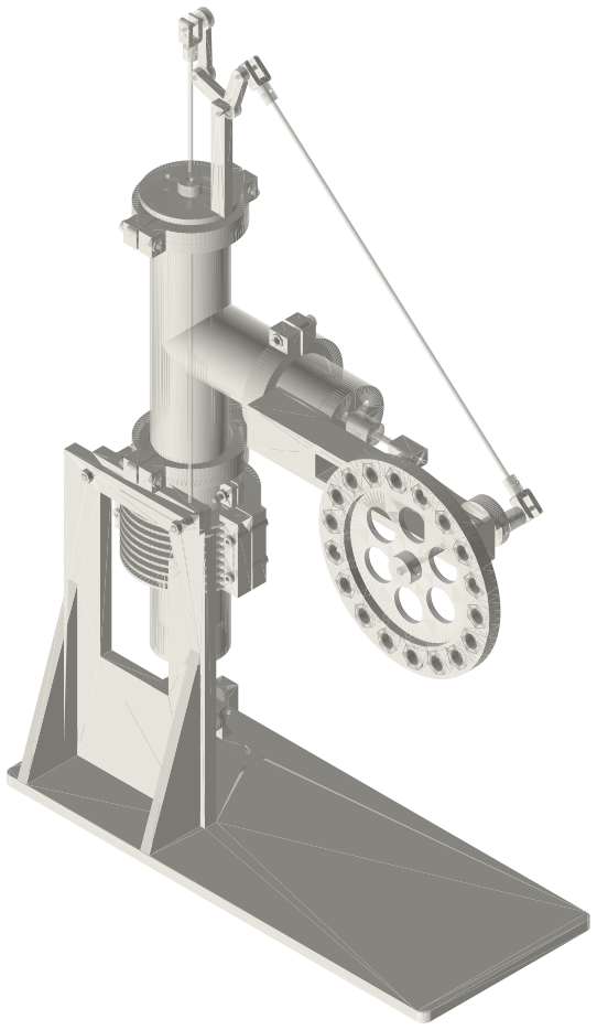 Build list: Tri-clamp rolling-diaphragm gamma, 2 in, isometric render of a generated part