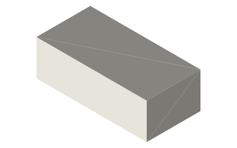 LM2596 buck converter module, isometric render of a generated part