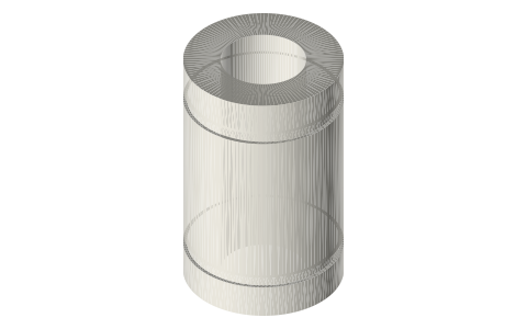 LM8UU linear bearing Ø8 × Ø15 × 24, isometric render of a generated part