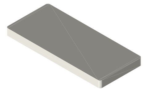Logitech MX Keys Mini, isometric render of a generated part