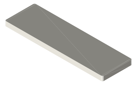 Logitech MX Keys S, isometric render of a generated part