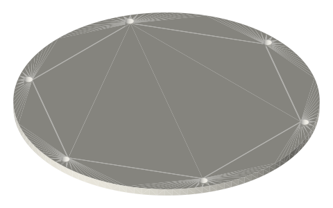 LTD Stirling bottom plate, Ø120 and Ø170, isometric render of a generated part