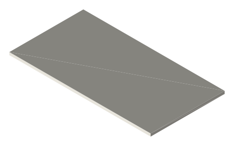 M.2 2242 SSD / module size, isometric render of a generated part