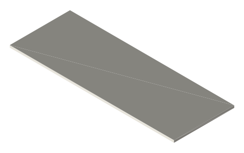 M.2 2260 SSD / module size, isometric render of a generated part