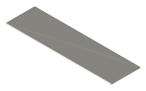 M.2 2280 SSD / module size, isometric render of a generated part