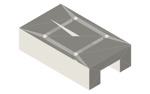 MGN9 / MGN12 / MGN15 miniature linear rails and carriages, isometric render of a generated part