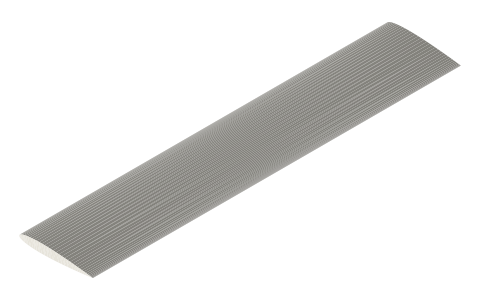 Mid wing placement, isometric render of a generated part