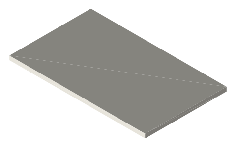 Mini SIM (2FF) card, isometric render of a generated part
