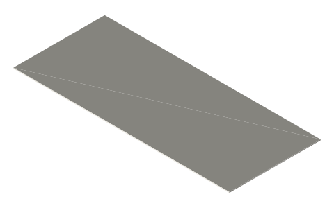 Monaco license plate (260 × 110 mm), isometric render of a generated part