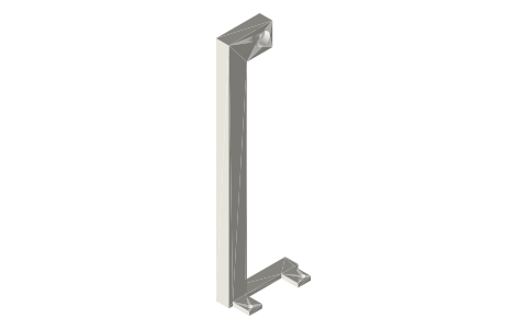 Mug LTD crank pedestal (one bearing block, two 623s), isometric render of a generated part