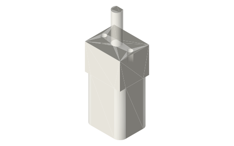 N20 micro gearmotor 12 × 10 mm, Ø3 D-shaft, isometric render of a generated part