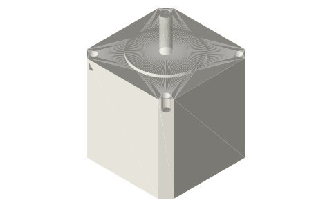 NEMA 8, 11, 14, 23 and 34 stepper motors, isometric render of a generated part