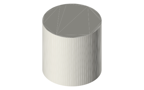 Hydroponic net pot 50 × 50 mm (2 in), isometric render of a generated part