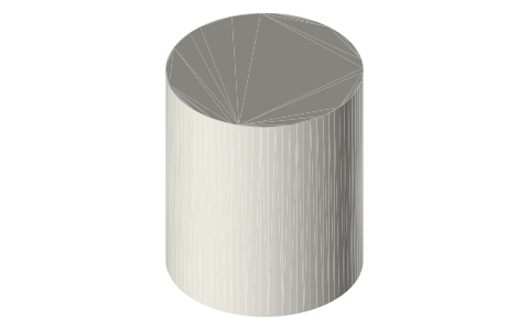 Nikon NIKKOR Z 35mm f/1.8 S lens, isometric render of a generated part
