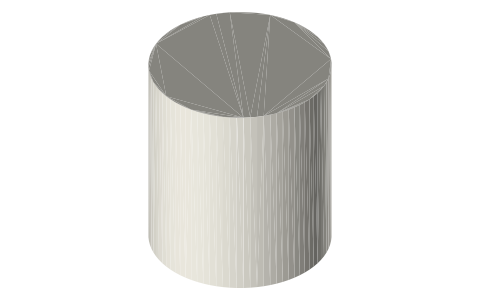 Nikon NIKKOR Z 50mm f/1.8 S lens, isometric render of a generated part
