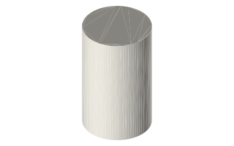 Nikon NIKKOR Z MC 105mm f/2.8 VR S lens, isometric render of a generated part