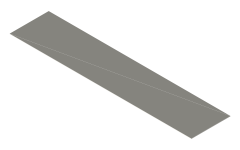 NSW euro-style number plate (520 × 112 mm), isometric render of a generated part
