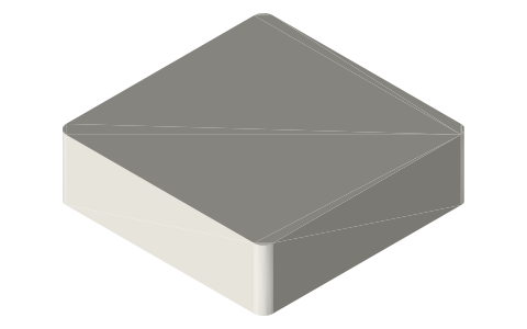 Philips Hue Bridge, isometric render of a generated part