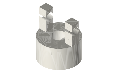 Clevis pins, R-clips, cotter pins, clevises, universal joint, rod ends (heim joints), isometric render of a generated part