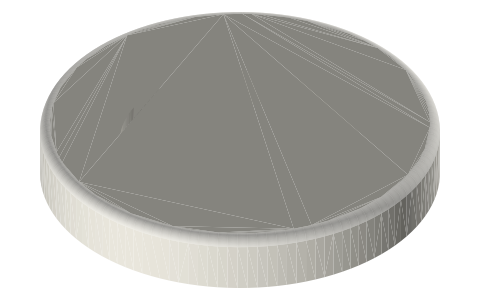 Piston stop bumper Ø30 and Ø40 × 6, isometric render of a generated part