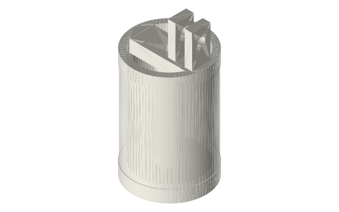 Pistons Ø48.00 × 72 for a bored 2 in spool, isometric render of a generated part