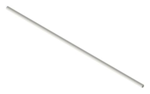 Plain rods Ø2 and Ø3, 60 to 350 mm, isometric render of a generated part