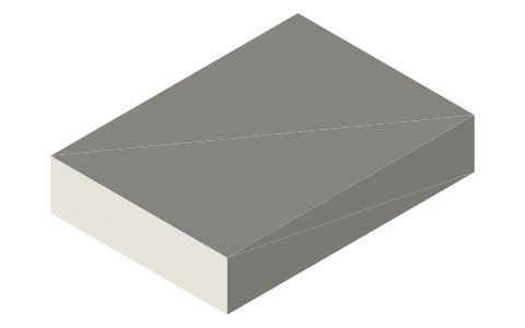 Pololu D24V10F5 5V 1A step-down regulator, isometric render of a generated part