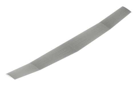 Polyhedral wing, isometric render of a generated part
