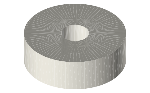 Polymaker 0.5 kg cardboard spool, isometric render of a generated part