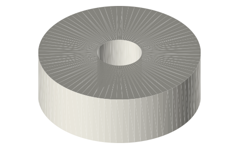 Polymaker 1 kg cardboard spool, isometric render of a generated part
