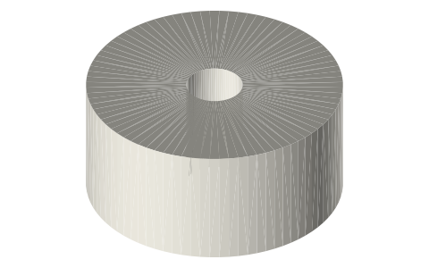 Polymaker 2 kg cardboard spool, isometric render of a generated part