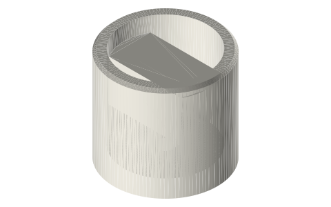 Power cylinder liners, piston blanks, crosshead and guide (the non-syringe power piston), isometric render of a generated part