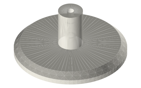 Printable tri-clamp (45°): probe gland caps: Ø4, Ø6 and ¼ in probes, 1 to 3 per cap, isometric render of a generated part