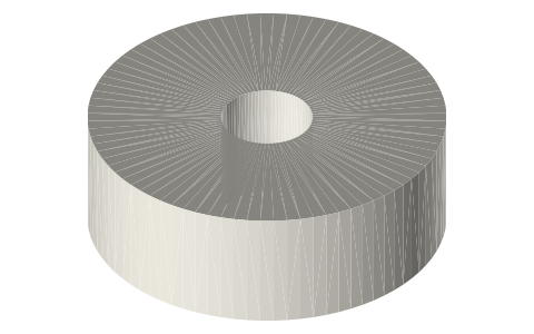 Prusament 1 kg spool (PETG), isometric render of a generated part