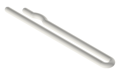 R-clips (hairpin cotters) for Ø2 to Ø6 pins, isometric render of a generated part