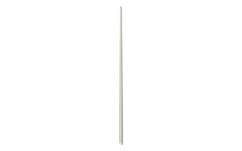 R&G tapered carbon tube 25 → 10 mm × 1000 mm, isometric render of a generated part