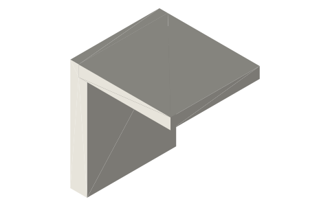 Rabbet joint (rebate joint), isometric render of a generated part